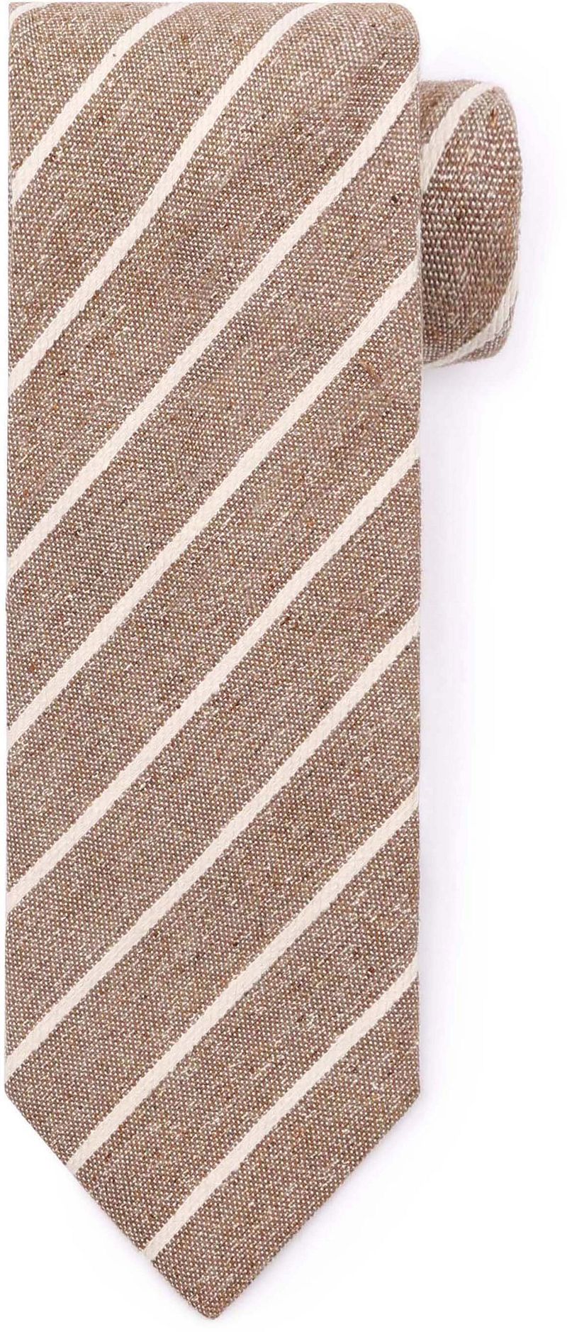 Suitable Krawatte Leinen Streif Beige - günstig online kaufen