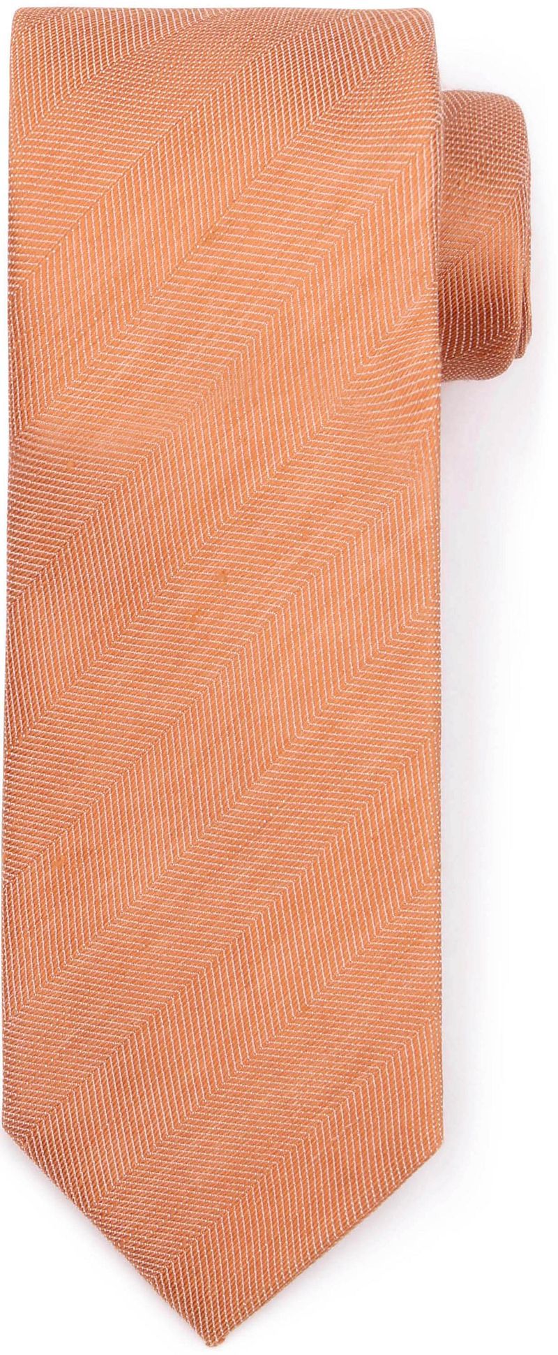 Suitable Linnen Zijde Stropdas Oranje