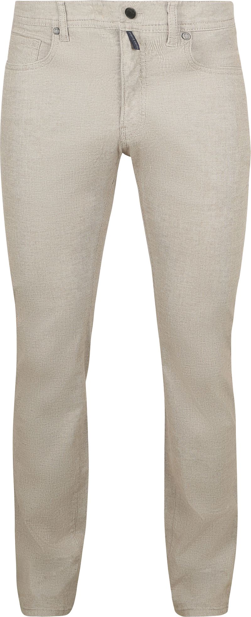 Pierre Cardin Trousers Lyon Tapered Druck Greige - Größe W 33 - L 32 günstig online kaufen