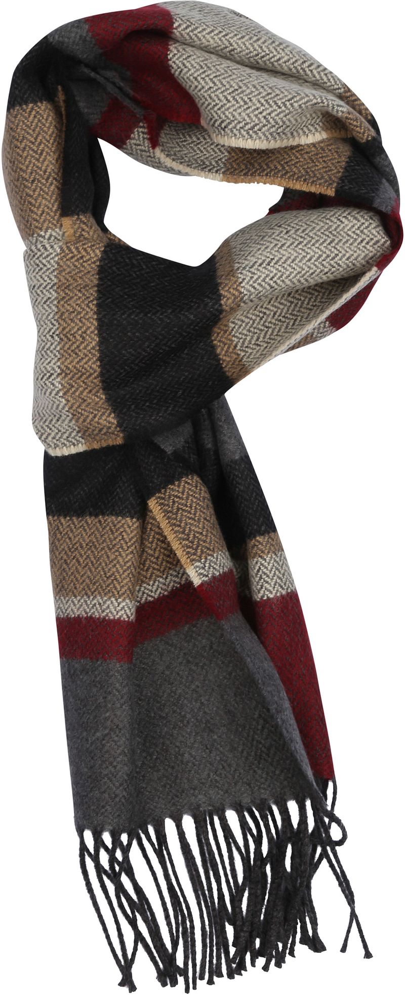 Echarpe pour hommes Rouge Brun Multicoloré Gris Marron