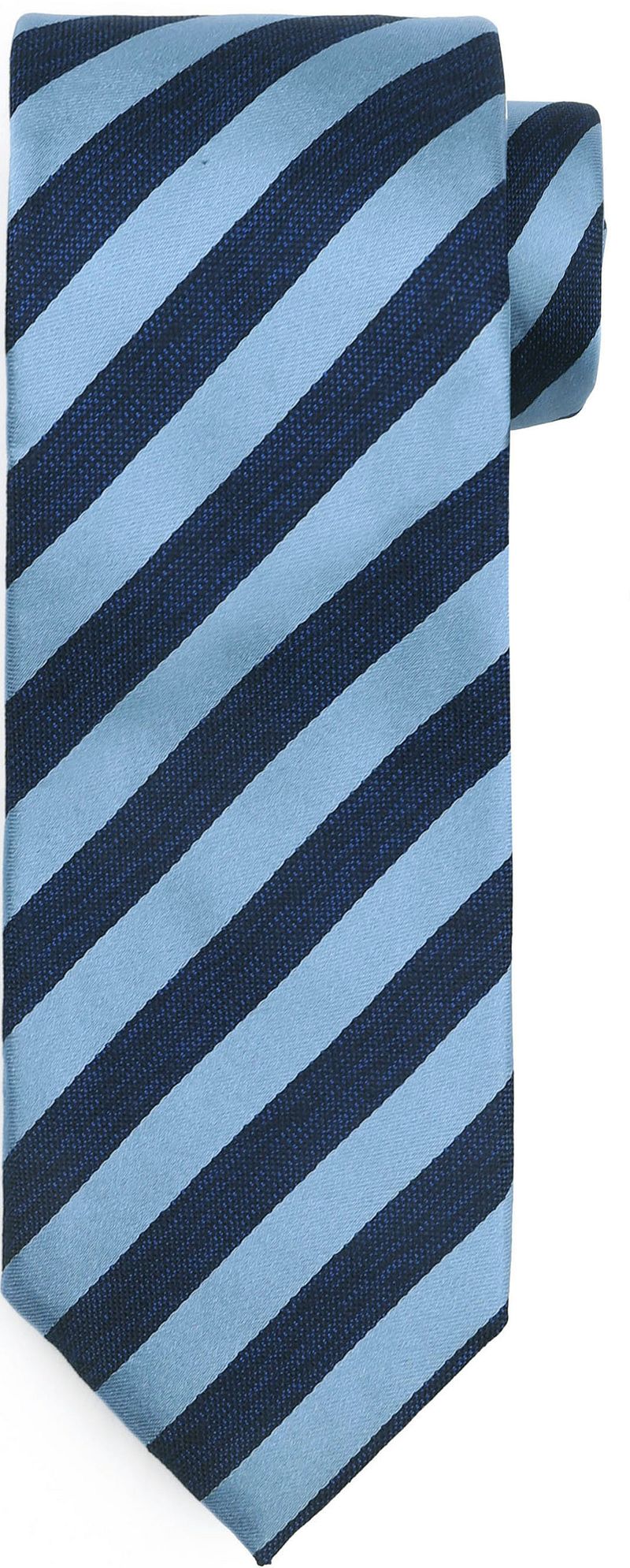 Suitable Cravate Soie Indigo Rayé  Bleu