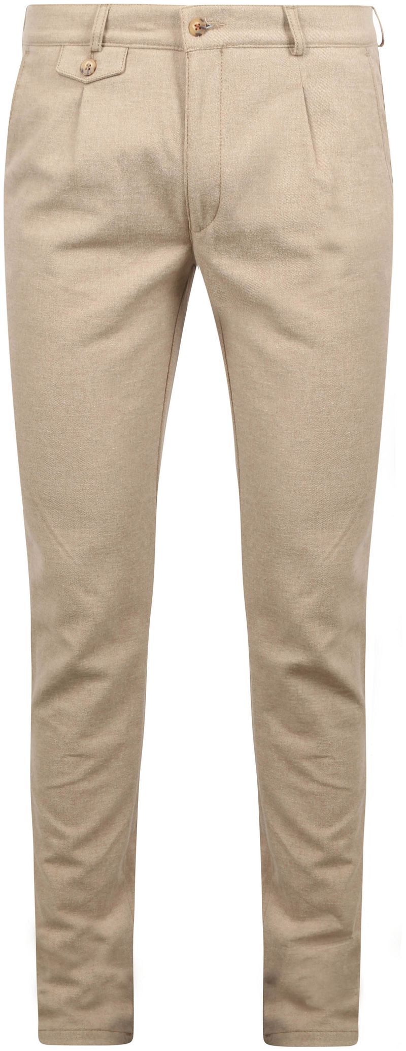 Suitable Chino Pico Pleat Flanel Sand - Größe 46 günstig online kaufen