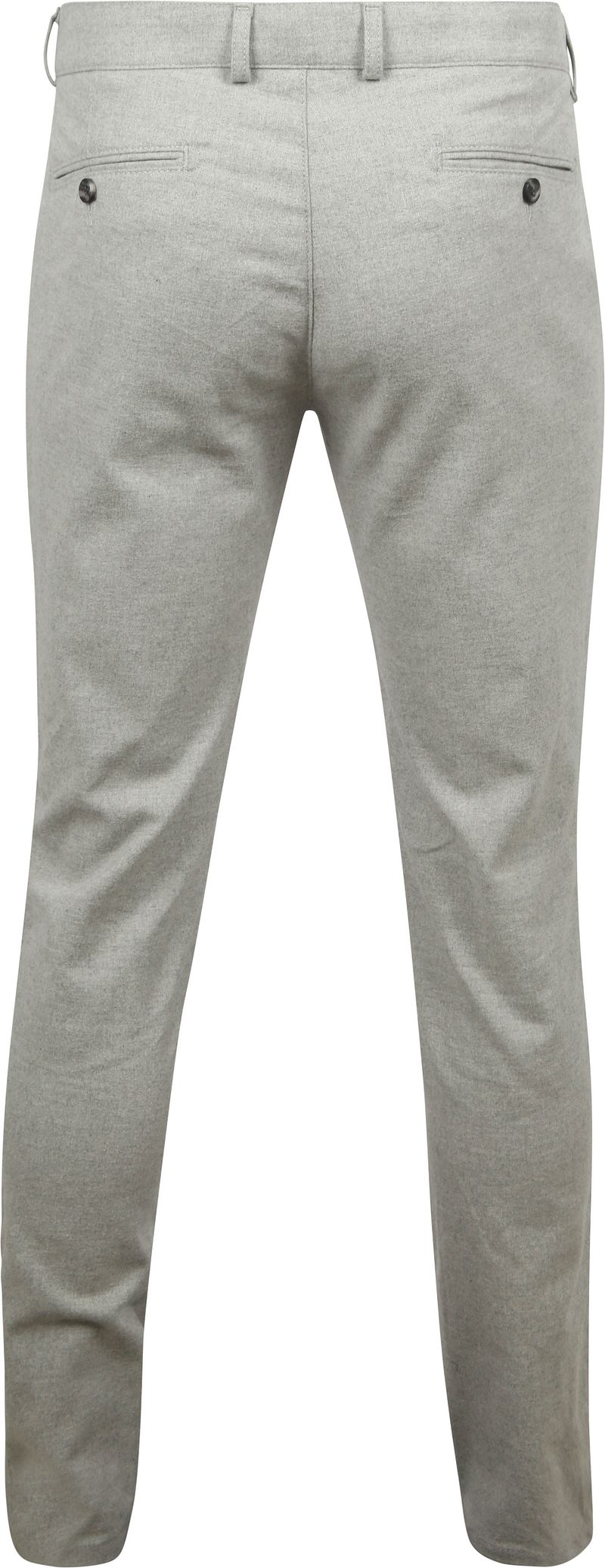 Suitable Chino Pico Pleat Flanel Lichtgrijs