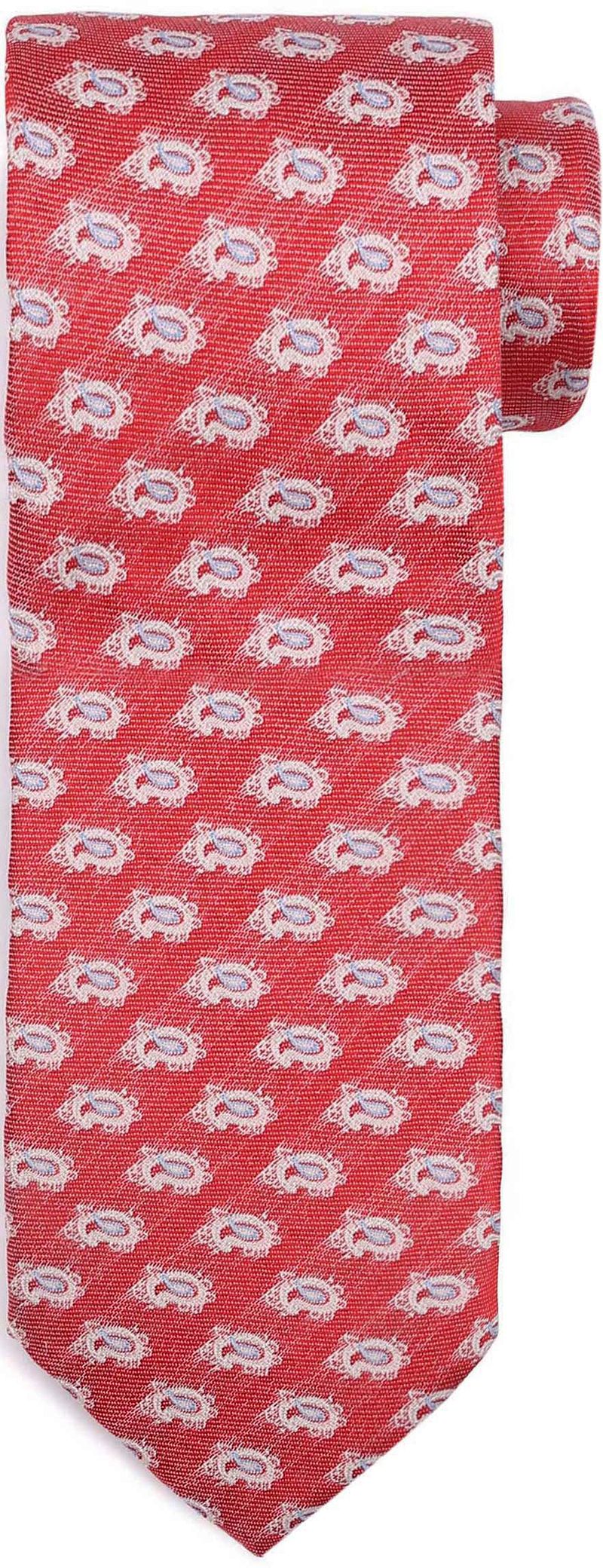 Suitable Stropdas Zijde Paisley Rood