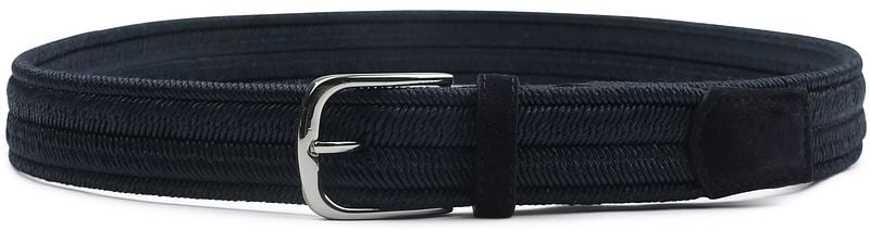 Profuomo Waxed Geflochtener Gürtel Navy - Größe 95 günstig online kaufen