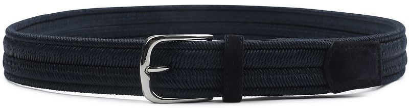 Profuomo Waxed Geweven Riem Navy