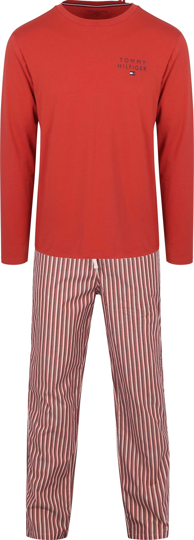 Tommy Hilfiger Pyjama Set Rot/Blau - Größe L günstig online kaufen