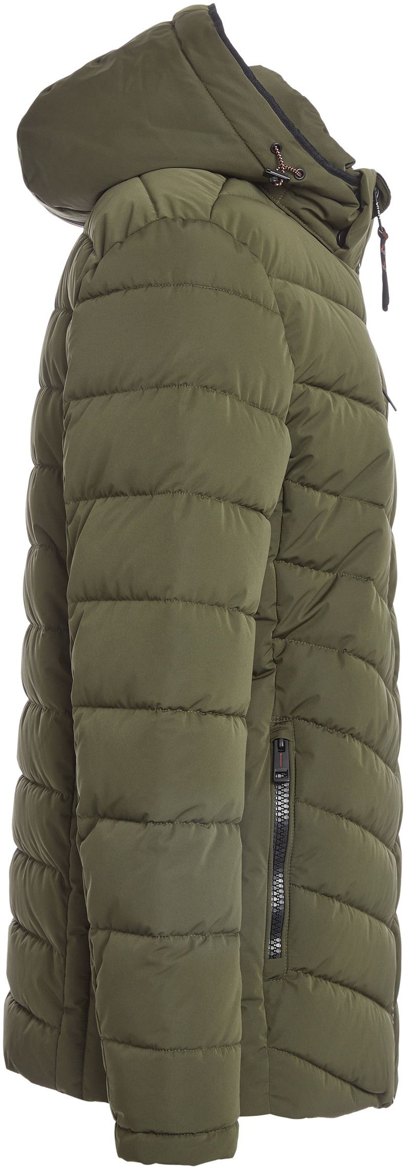 Casa Moda Jas Hooded Puffer Olijfgroen