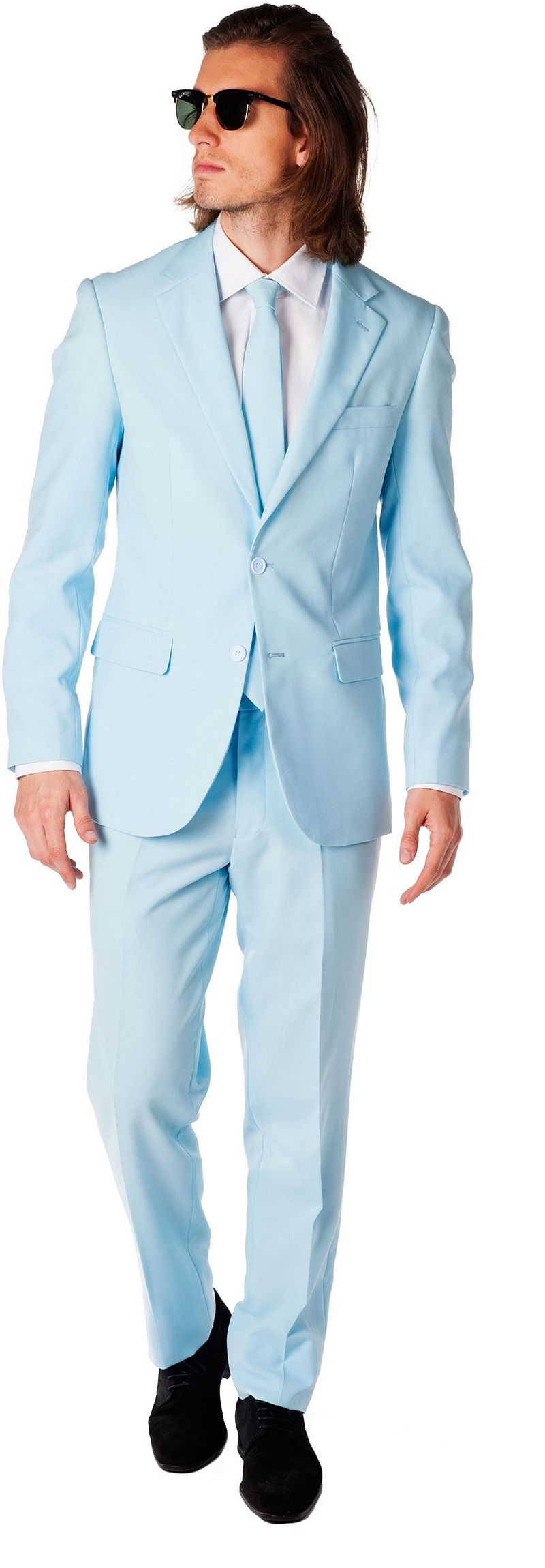OppoSuits Costume Cool Bleu clair Bleu taille 50
