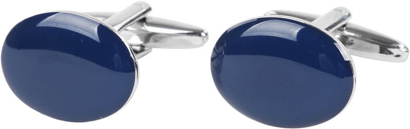 Boutons de manchette Ovale Marine  Bleu foncé Bleu