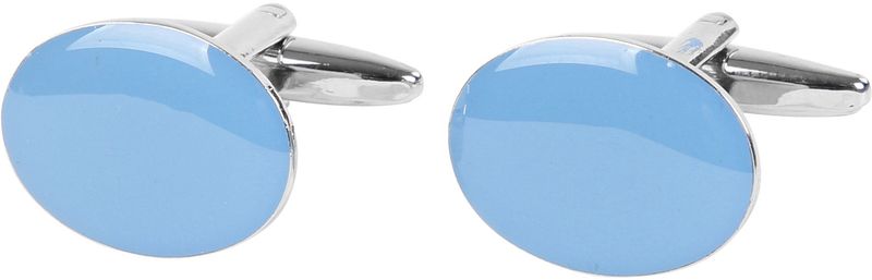 Suitable Manchetknoop Licht Blauw Ovaal NR100 -