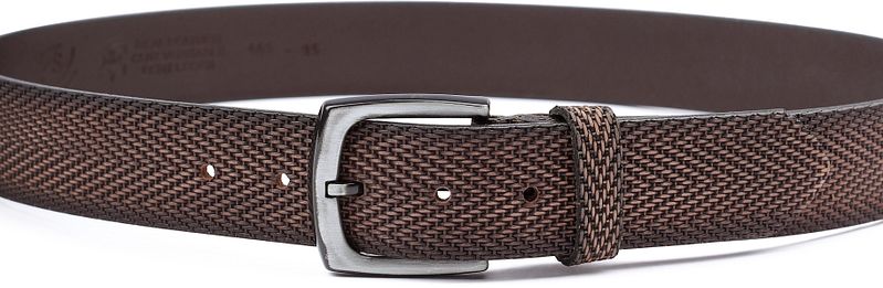 Suitable Riem Structuur Leer Bruin