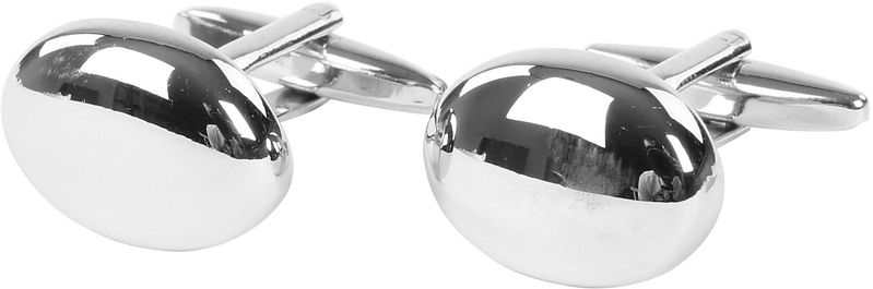 Bouton de Manchette Ovale NR66  Argenté