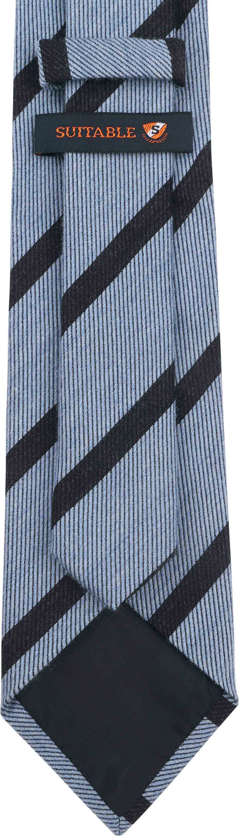 Suitable Krawatte Wool Blend Streifen Hellblau - günstig online kaufen