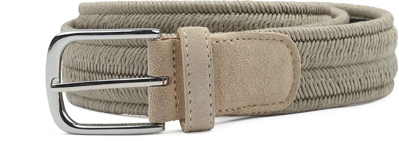 Profuomo Waxed Geflochtener Gürtel Khaki - Größe 85 günstig online kaufen