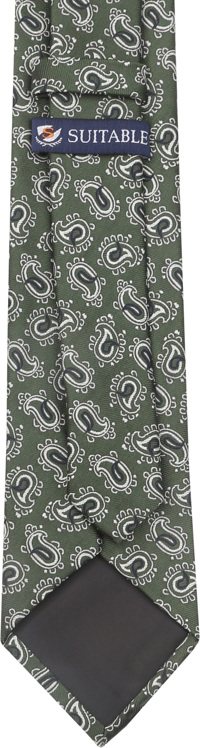 Suitable Krawatte Seide Paisley Grün - günstig online kaufen