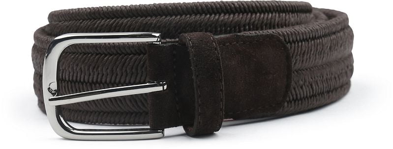 Profuomo Waxed Geflochtener Gürtel Braun - Größe 85 günstig online kaufen