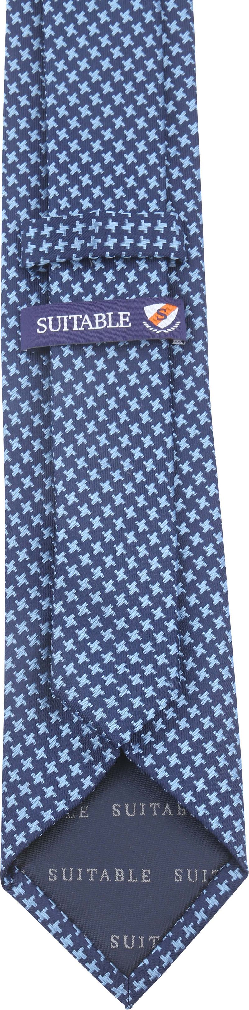 Suitable Stropdas Zijde Dessin Navy