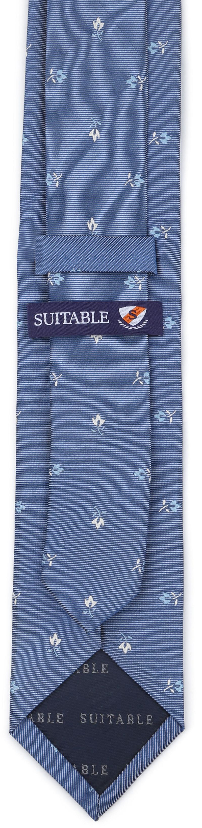 Suitable Krawatte Seide Blumen Blau   - günstig online kaufen
