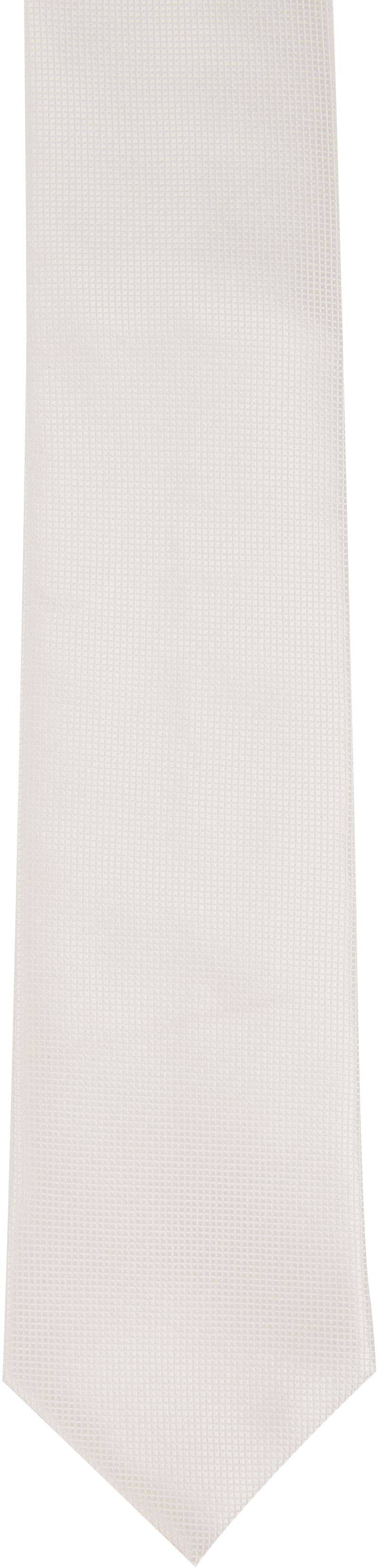 Hochzeit Krawatte + Einstecktuch Carre gebrochenes-Weiß - günstig online kaufen