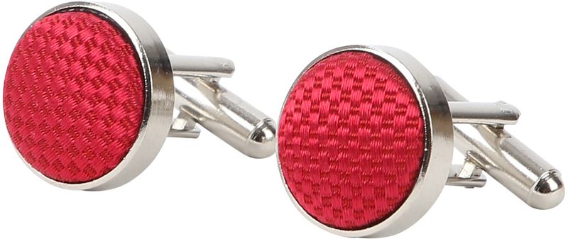 Suitable Boutons de manchette en soie 07  Rouge