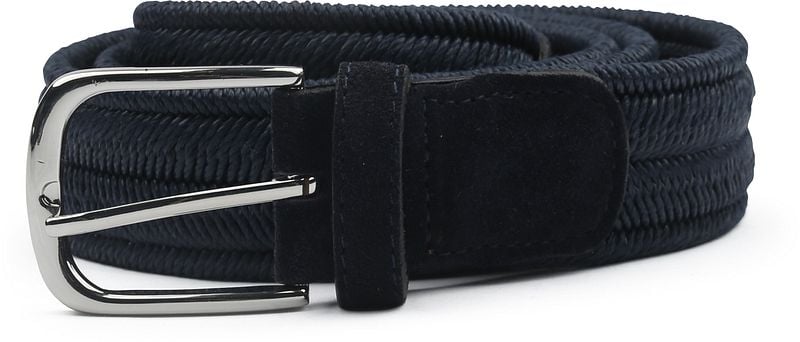 Profuomo Waxed Geflochtener Gürtel Navy - Größe 115 günstig online kaufen