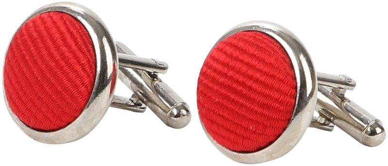 Suitable Boutons de manchette en soie Moyen F17    Rouge