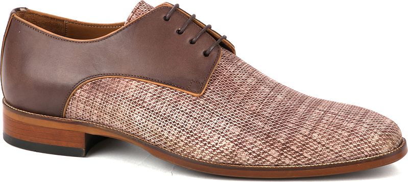 Suitable Chaussures Derby en Cuir Imprimé Moyen Marron taille 42