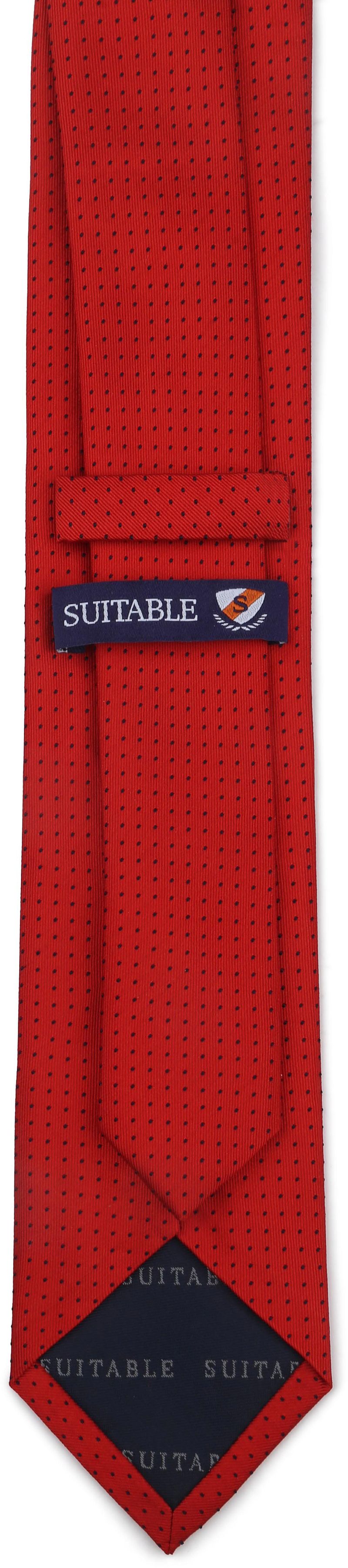 Suitable Zijde Stropdas Stippen Rood