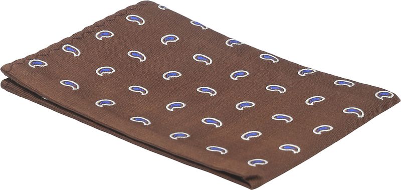 Suitable Zijde Pochet Paisley Bruin