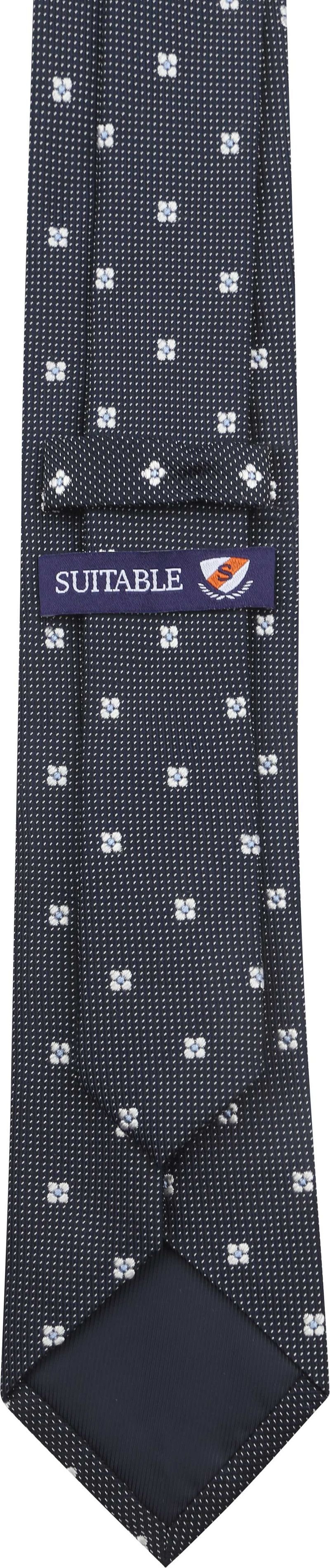 Suitable Krawatte Seide Blumen Navy - günstig online kaufen
