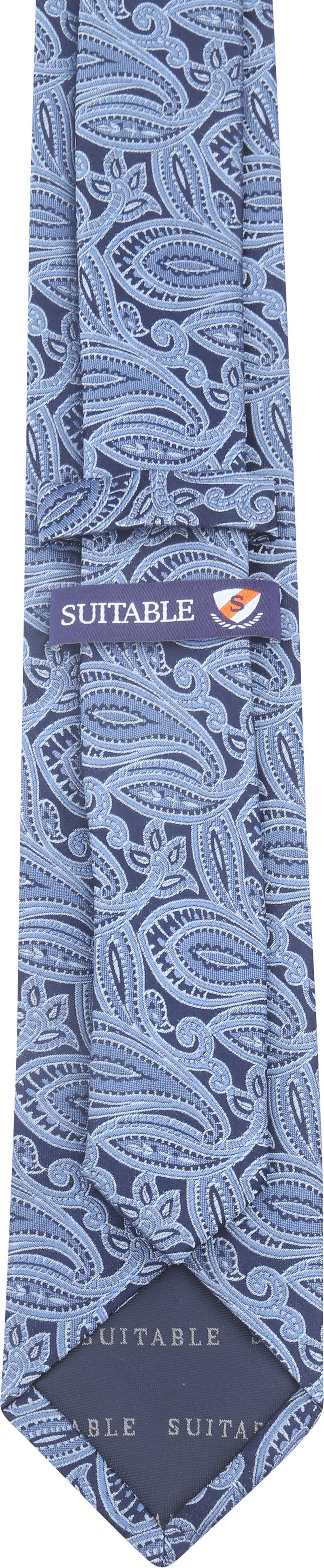 Suitable Krawatte Seide Paisley Navy - günstig online kaufen