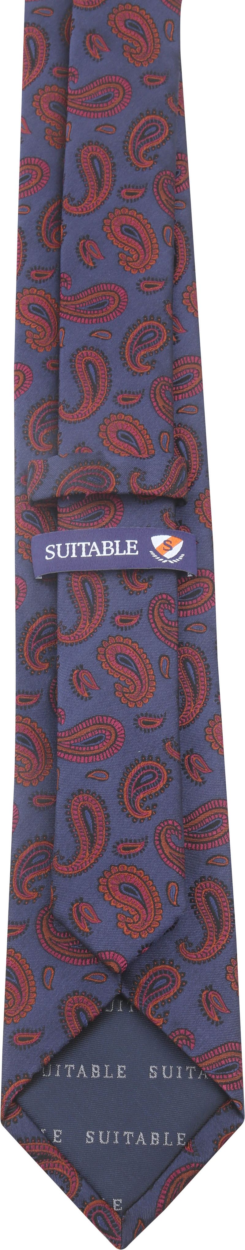 Suitable Krawatte Seide Paisley Navy - günstig online kaufen