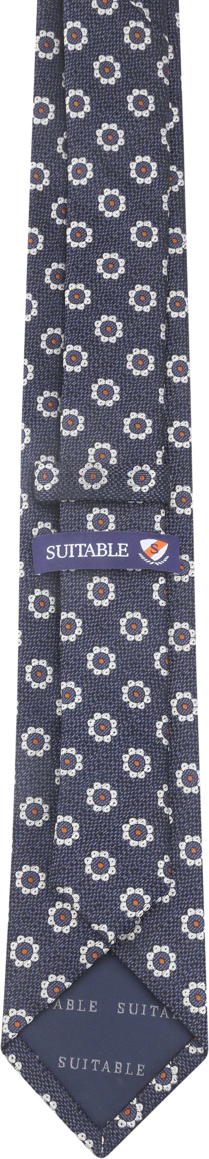 Suitable Krawatte Seide Blumen Navy - günstig online kaufen