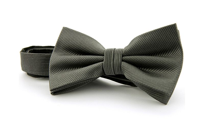 Smoking Noeud Papillon Soie F53 Anthracite Gris