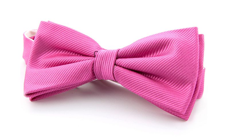 Noeud de Smoking Soie Fuchsia F21 Rose