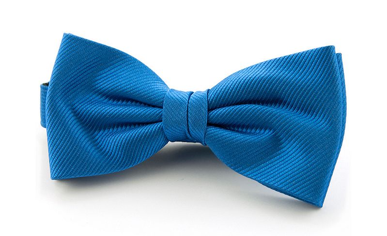 Noeud de Smoking Soie Cobalt Clair F19  Bleu