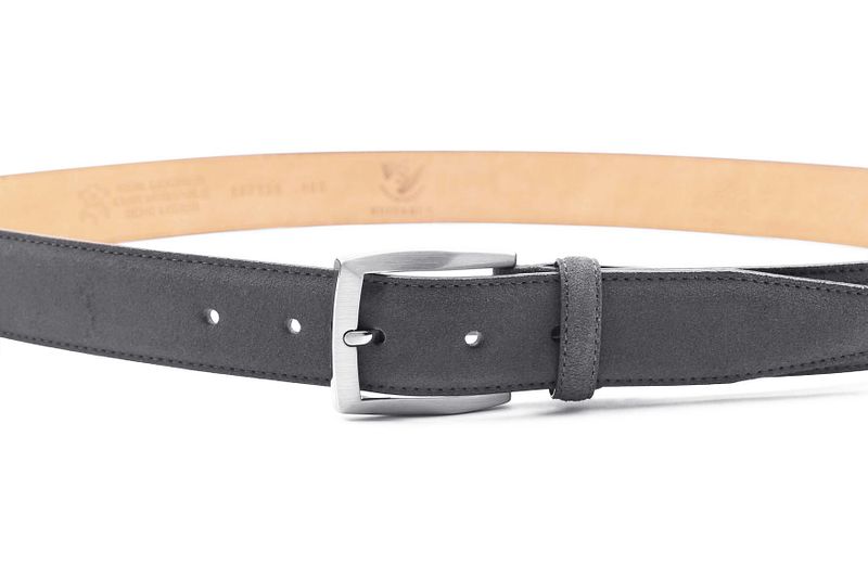 Suitable Ledergürtel Wildleder Grau - Größe 95 günstig online kaufen