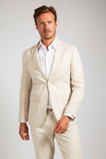 Suitable Blazer Linnen Herringbone Ecru
