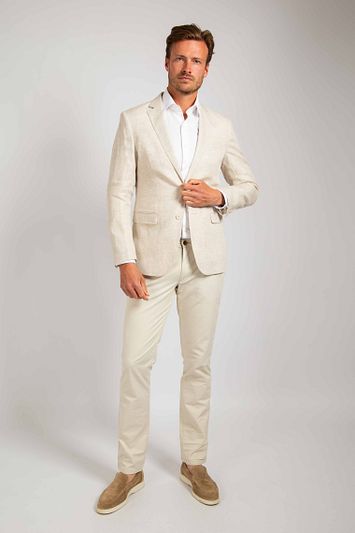Suitable Blazer Linnen Herringbone Ecru