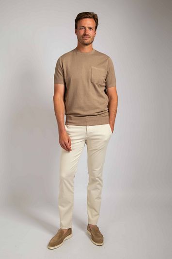 Suitable Knitted T-shirt Pocket Compact Camel