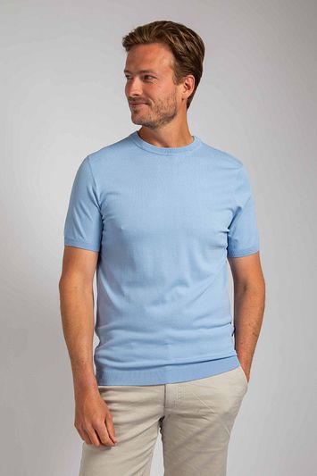 Suitable Knitted T-shirt Wap Lichtblauw