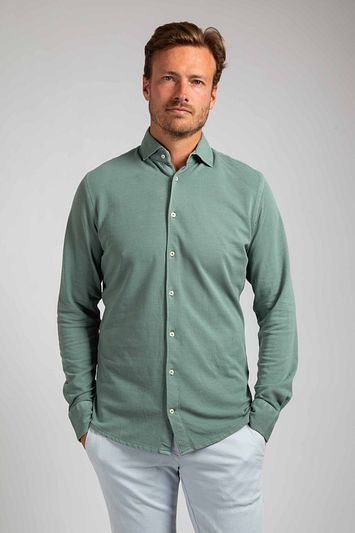 Suitable Piqué Overhemd Groen