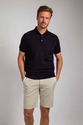 Suitable Polo Merinowol Navy