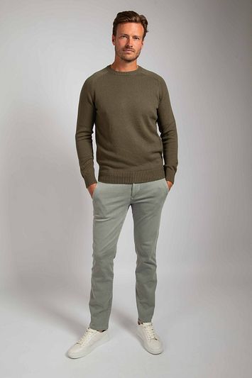 Suitable Pullover Raw Olijfgroen