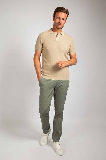 Suitable Respect Polo Structure Knit Beige