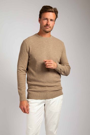 Suitable Trui Structure Slub Beige