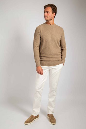 Suitable Trui Structure Slub Beige