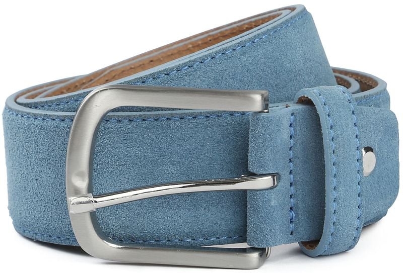 Suitable Ledergürtel Wildleder Blau  - Größe 105 günstig online kaufen