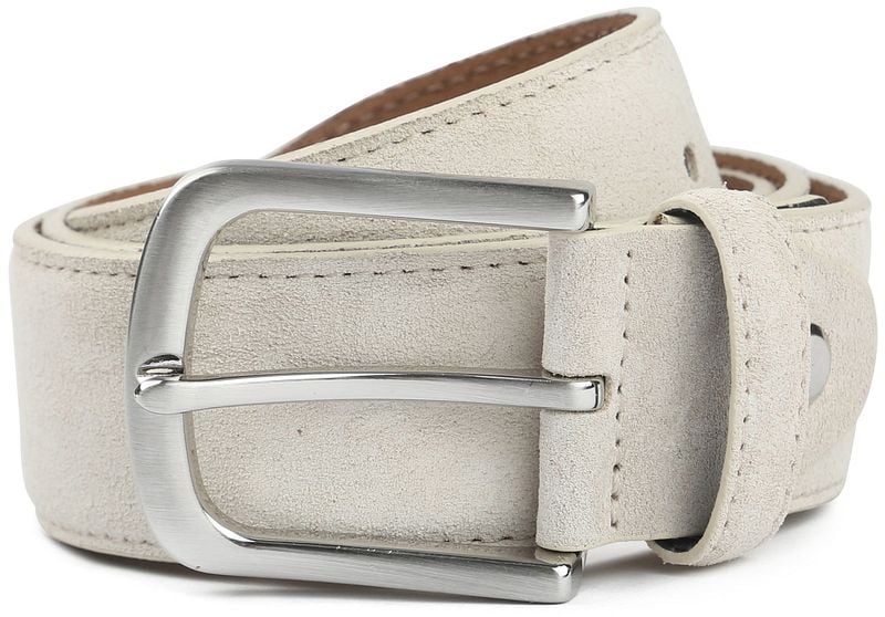 Suitable Ledergürtel Wildleder Weiß - Größe 95 günstig online kaufen